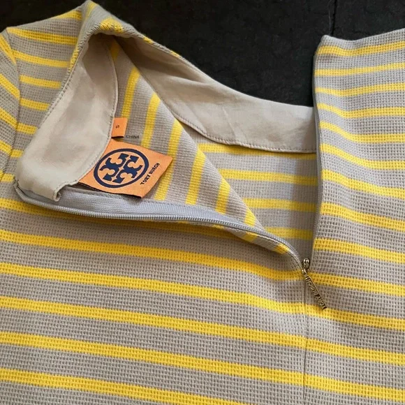 Tory Burch grey and marigold striped blouse - Picture 7 of 16
